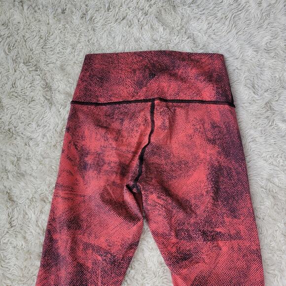 Lululemon Wunder Under High Rise Lab  Leggings Pixel Red Rare Size 6 - Picture 4 of 5